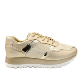 Gyllene ekologisk lädersportskor 2019-447