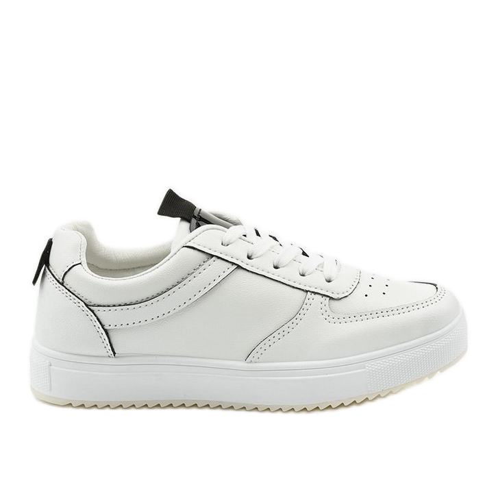 Vita sneakers med svarta inlägg KK-203