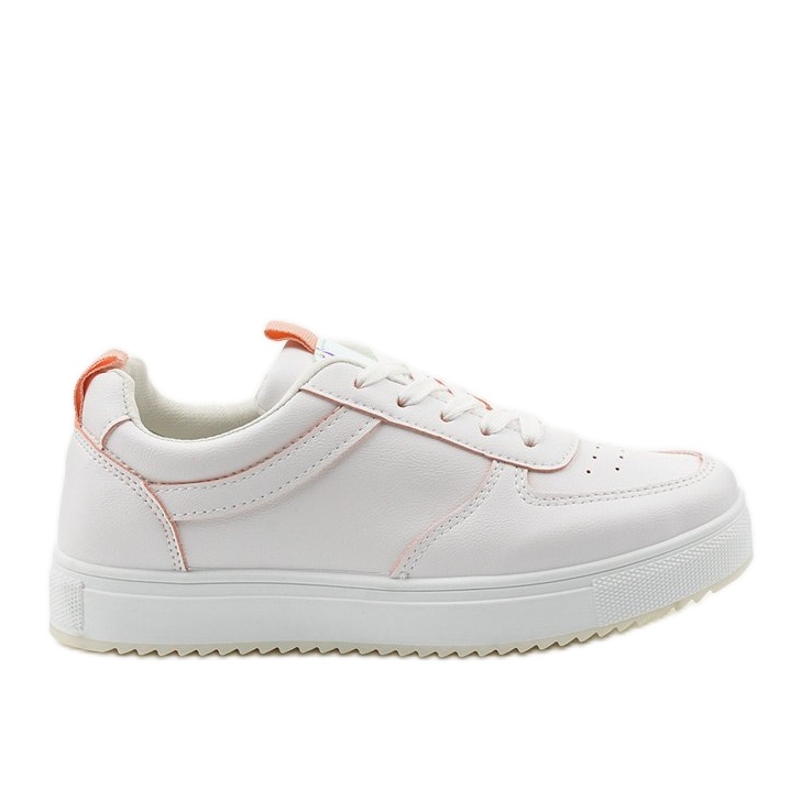 Vita sneakers med rosa skär KK-203