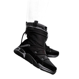 Snowboots för kvinnor Big Star Black GG274628 svart