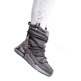 Snowboots för kvinnor Big Star Grey GG274629 grå