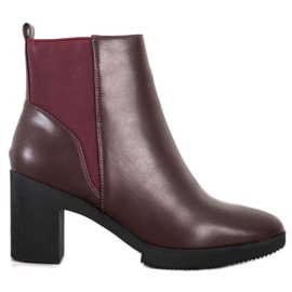 Eko-läder stövlar röd mångfärgad