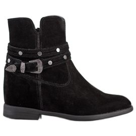 Filippo Dekorerade läderstövlar svart