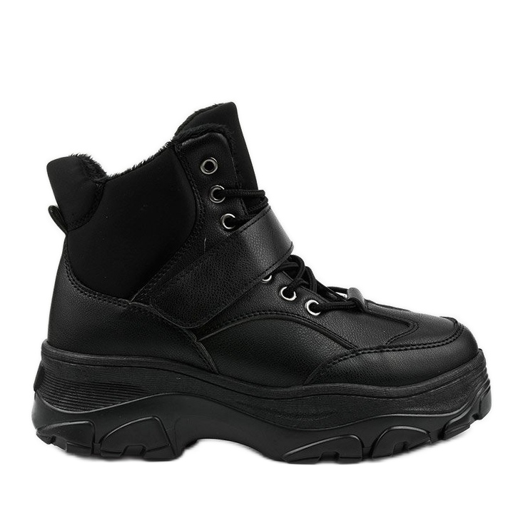 Svarta fashionabla sportskor av ekologisk läder Soulsille