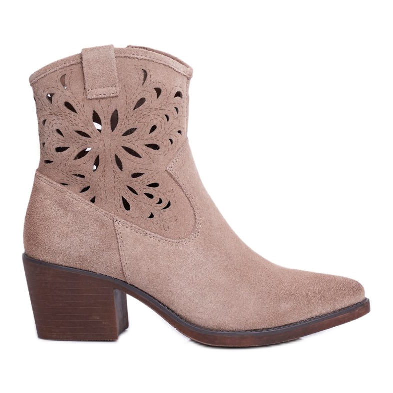 S.Barski Damstövlar Läder Beige Barski 12622-20