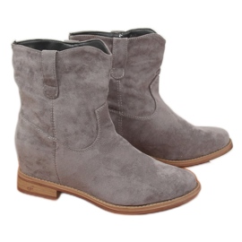 Grå stövlar med dolda klackar NC952 grå