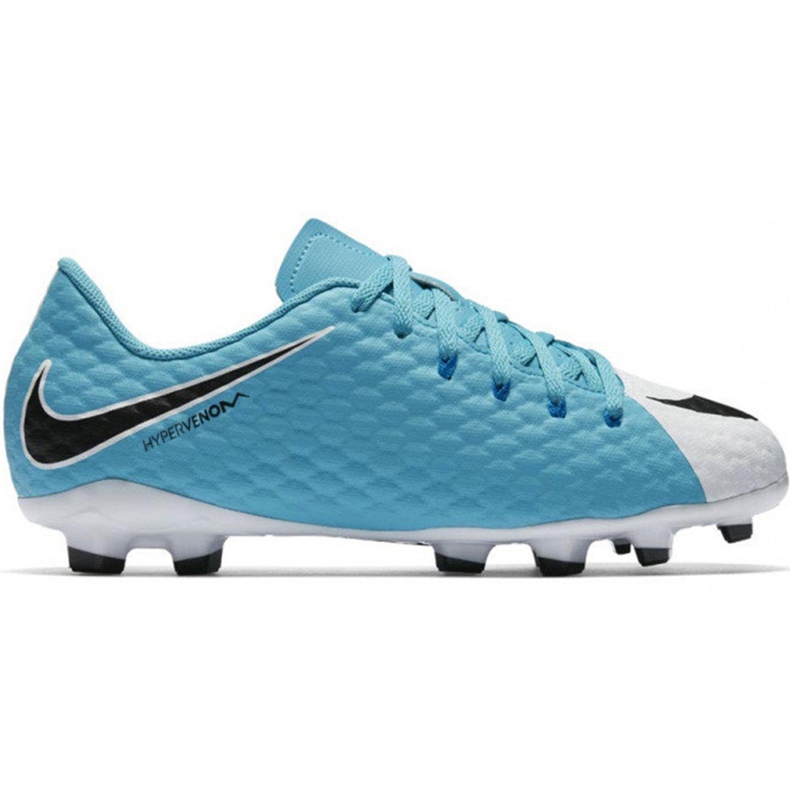 Nike Hypervenom Phelon Iii Fg Jr 852595 104 fotbollsskor mångfärgad blå