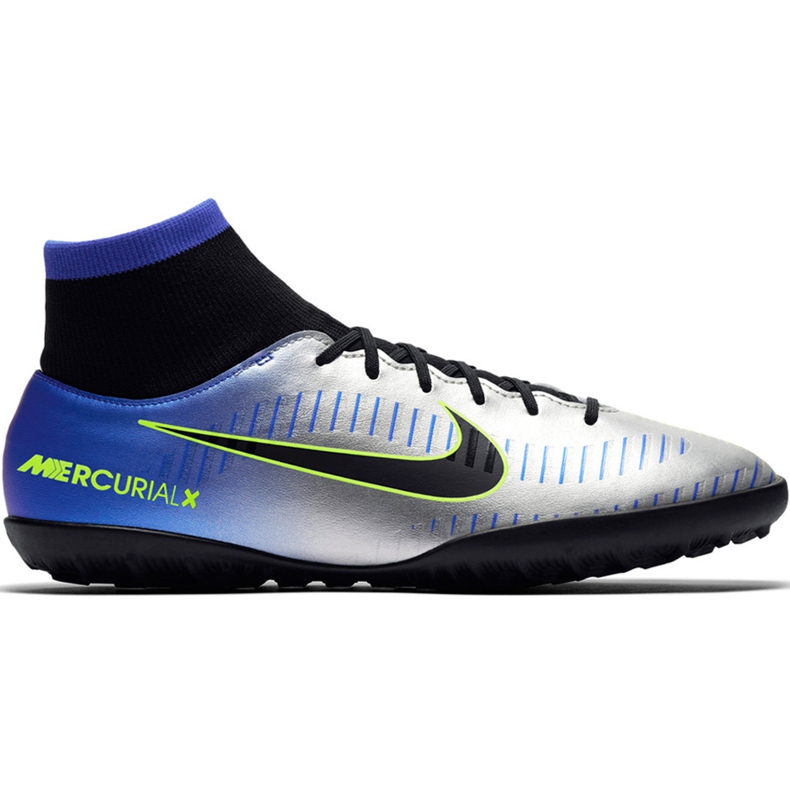 Nike Mercurial X Victory 6 Df Neymar Tf 921514 407 fotbollsskor grön, blå, grå / silver blå