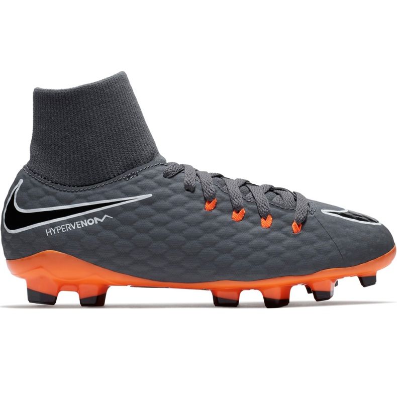Nike Hypervenom Phantom 3 Academy Df Fg Jr AH7287 081 fotbollsskor mångfärgad grå