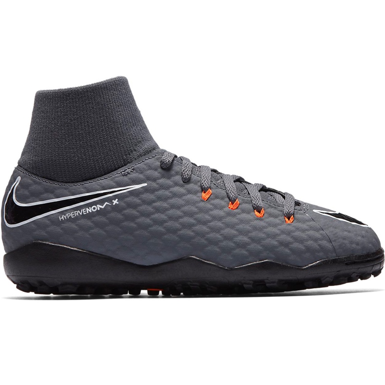 Nike Hypervenom Phantom X 3 Academy Df Tf Jr AH7293 081 fotbollsskor mångfärgad grå