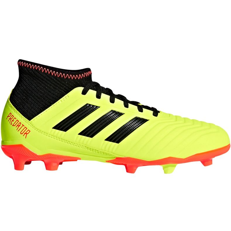 Adidas Predator 18.3 Fg Jr DB2319 fotbollsskor mångfärgad gul