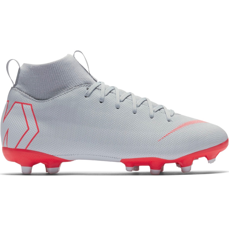 Nike Mercurial Superfly 6 Academy Mg Jr AH7337 060 fotbollsskor grå silver-
