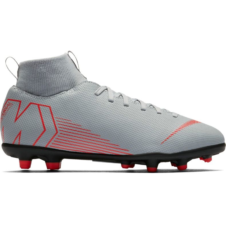 Nike Mercurial Superfly 6 Club Mg Jr AH7339 060 fotbollsskor vit grå