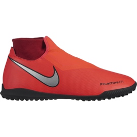 Nike Phantom Vsn Academy Df Tf AO3269 600 fotbollsskor mångfärgad röd