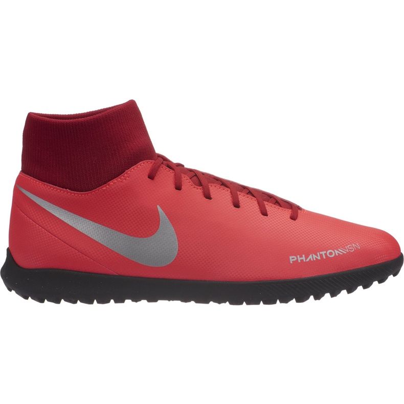 Nike Phantom Vsn Club Df Tf AO3273 600 fotbollsskor mångfärgad röd
