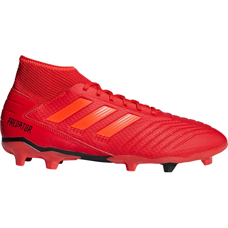 Adidas Predator 19.3 Fg BB9334 fotbollsskor mångfärgad röd
