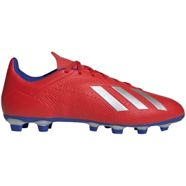 Adidas X 18.4 Fg fotbollsskor röda BB9376 mångfärgad