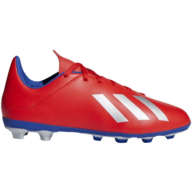 Adidas X 18.4 FxG Jr röda BB9379 fotbollsskor mångfärgad