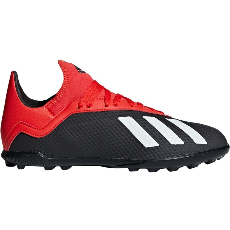 Adidas X 18.3 Tf Jr BB9402 fotbollsskor svart svart