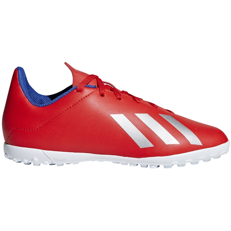 Adidas X 18.4 Tf Jr röda fotbollsskor BB9417 mångfärgad
