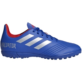 Fotbollsskor adidas Predator 19.4 Tf Jr blå CM8556 mångfärgad