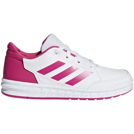 Adidas AltaSport K vita och rosa barnskor D96870