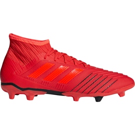 Adidas Predator 19.2 Fg D97940 fotbollsskor mångfärgad röd