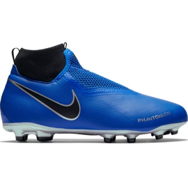 Nike Phantom Vsn Academy Df FG / MG Jr AO3287 400 fotbollsskor blå