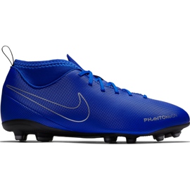 Nike Phantom Vsn Club Df Fg Mg Jr AO3288 400 fotbollsskor blå flerfärgad