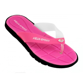 Aqua-Speed ​​Bali tofflor rosa vit svart 37 479
