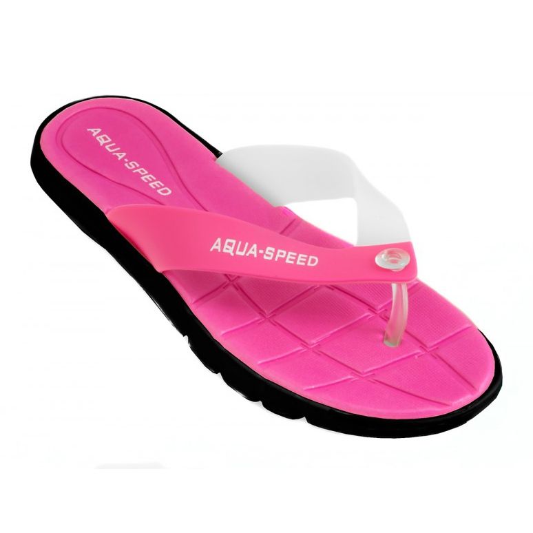Aqua-Speed ​​Bali tofflor rosa vit svart 37 479
