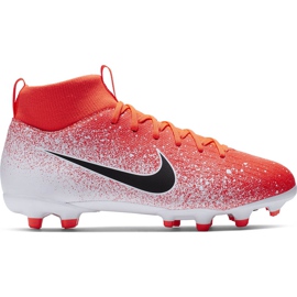 Nike Mercurial Superfly 6 Academy Mg Jr AH7337 801 fotbollsskor mångfärgad röd