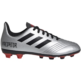 Fotbollsskor adidas Predator 19.4 FxG Jr silver G25822 mångfärgad