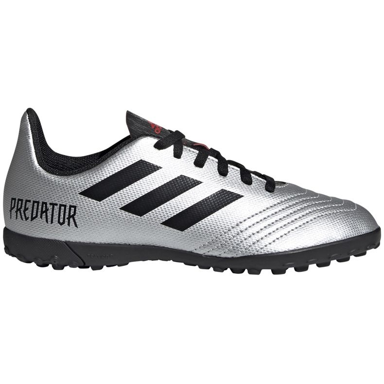 Fotbollsskor adidas Predator 19.4 Tf Jr silver G25825 mångfärgad silver-