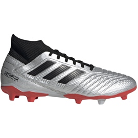 Fotbollsskor adidas Predator 19.3 Fg silver F35595 röd