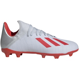 Fotbollsskor adidas X 19.3 Fg Jr silver F35365 mångfärgad silver-