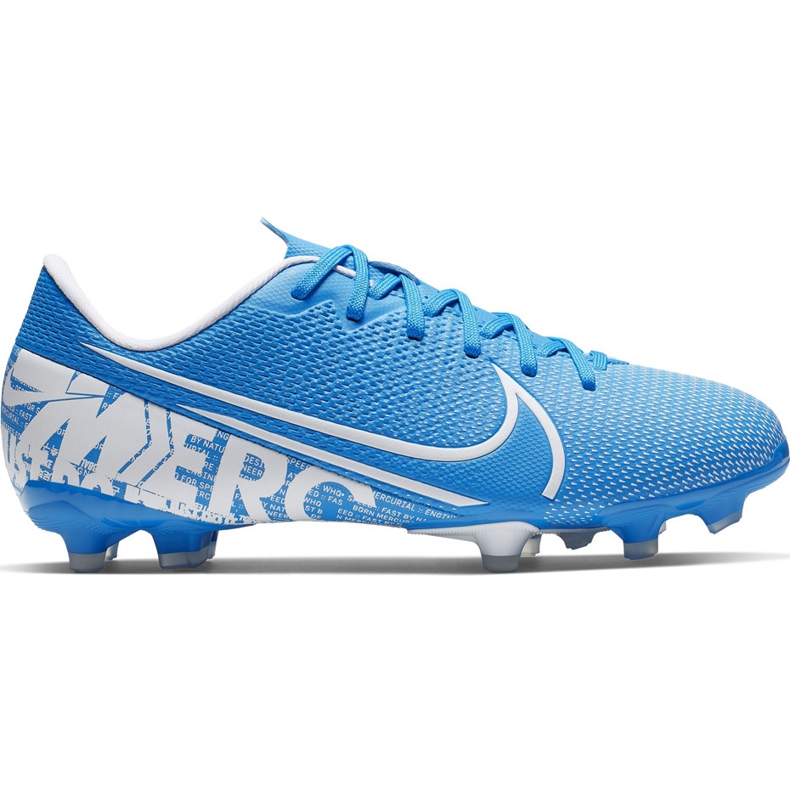 Nike Mercurial Vapor 13 Academy FG / MG Junior AT8123 414 fotbollsskor blå blå