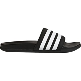 Adidas Adilette Cloudfoam Plus Stripes svarta AP9971 tofflor vit