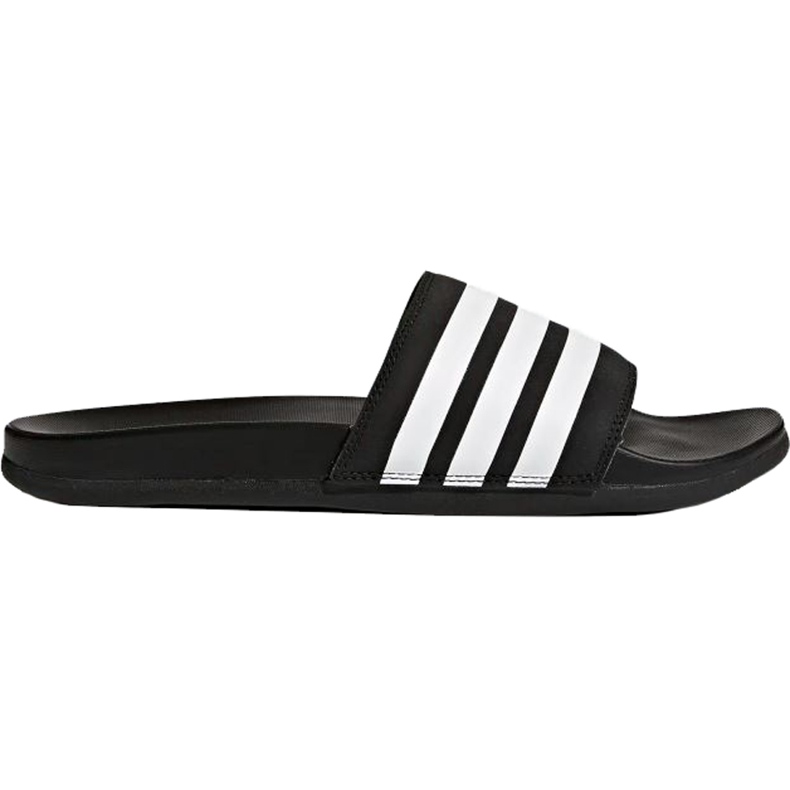 Adidas Adilette Cloudfoam Plus Stripes svarta AP9971 tofflor vit