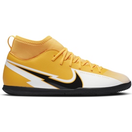 Nike Mercurial Superfly 7 Club Ic Junior AT8153 801 fotbollsskor gul apelsin