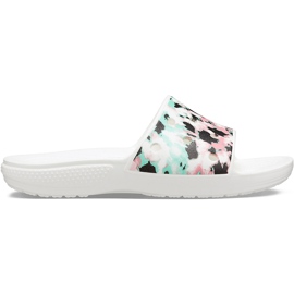 Crocs Classic Crocs Tie Dye Mania Slide 206481 928 vit mångfärgad