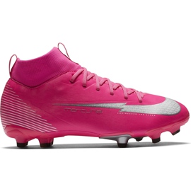 Nike Mercurial Superfly 7 Academy Km FG / MG Junior DB5609 611 fotbollsskor rosa rosa