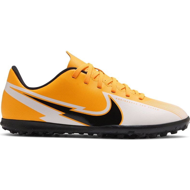 Nike Mercurial Vapor 13 Club Tf Junior AT8177 801 fotbollsskor orange gul
