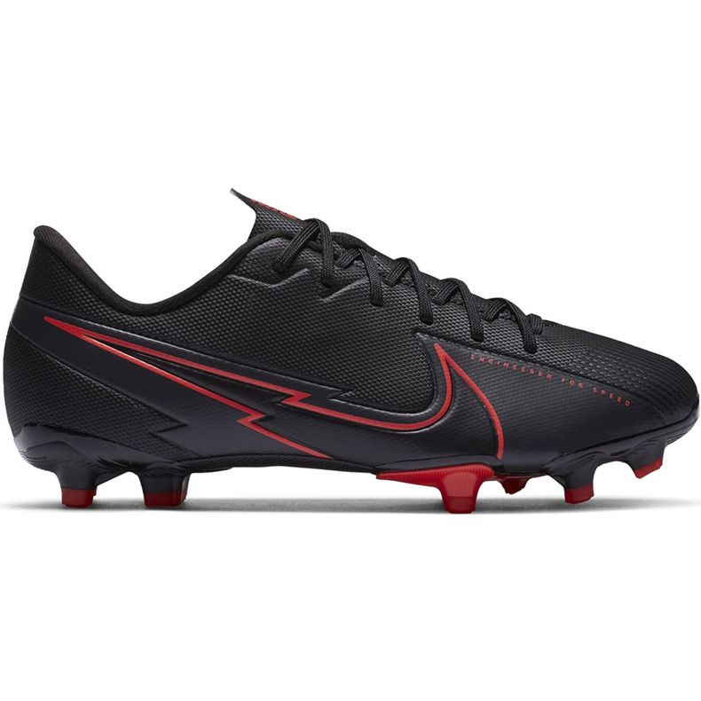 Nike Mercurial Vapor 13 Academy FG / MG Junior AT8123 060 fotbollsskor svart svart