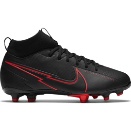 Nike Mercurial Superfly 7 Academy FG / MG Junior AT8120 060 fotbollsskor svart svart