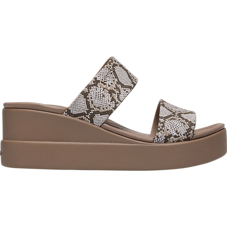 Crocs Tofflor Brooklyn Mid Wedge W Multi Stucco 206219 93T beige