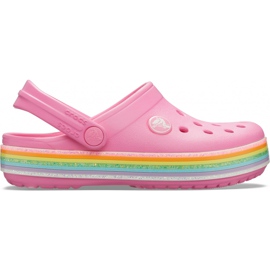 Crocs för barn Crocband Rainbow Glitter Clg K rosa 206151669