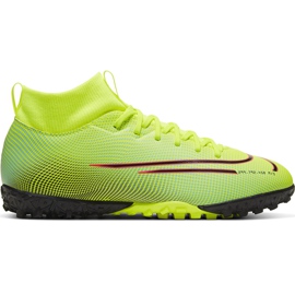 Nike Mercurial Superfly 7 Academy Mds Tf Junior BQ5407 703 fotbollssko gul flerfärgad