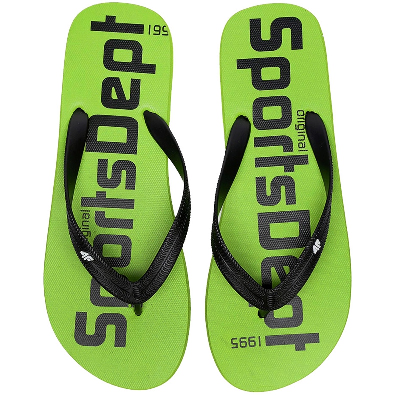 Tofflor för män 4F neongrön H4L20 KLM006 41N