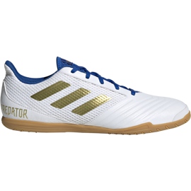 Adidas Predator 19.4 In Sala fotbollsskor vita EG2827 grå